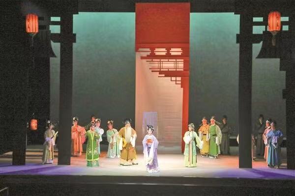 晉劇《望海樓臺》。 記者 張浩亮 攝