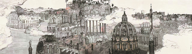 帕拉蒂尼山下的羅馬（中國畫） 方 向 作