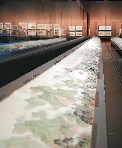 “北京大運(yùn)河攬勝圖卷”展。 　　宋家儒攝（人民圖片）