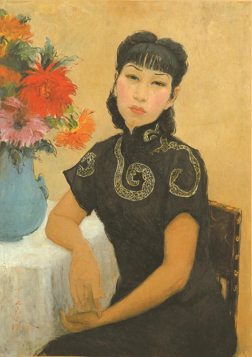 潘玉良《自畫像》，1939年，油畫