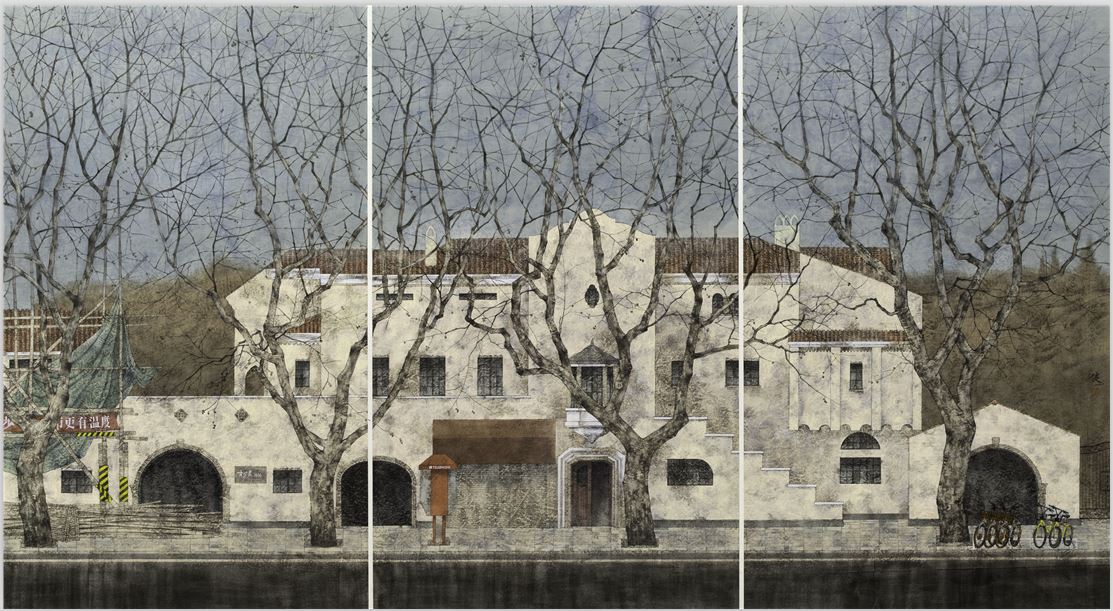 永不拓寬的街道 2018年 145×266 紙本設(shè)色