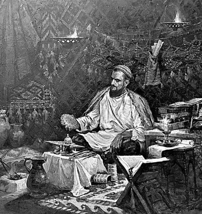 作品描繪的是馬赫?qǐng)D姆庫(kù)里制作手工藝品。戴桂菊攝/光明圖片