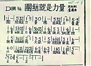 1945年10月，歌曲《團(tuán)結(jié)就是力量》發(fā)表在《晉察冀日?qǐng)?bào)》上。資料照片