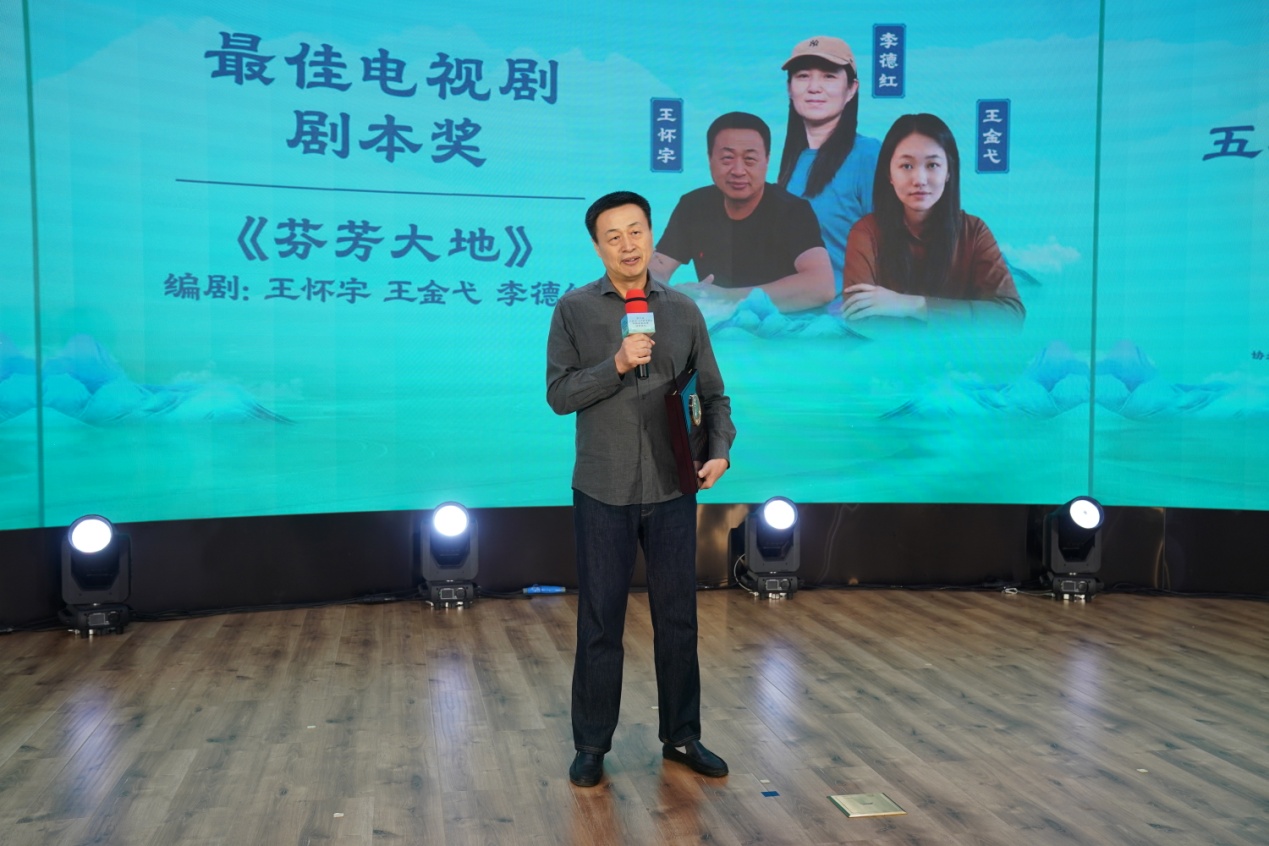 最佳電視劇劇本獲獎者代表王懷宇發(fā)表獲獎感言