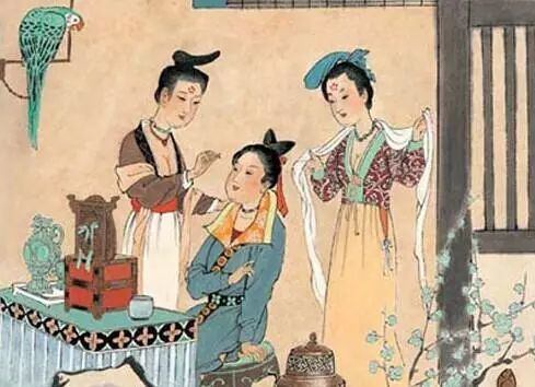 人日節(jié)，古俗，人們會制作各種花勝（類人勝，樣式為花朵）相互饋贈。